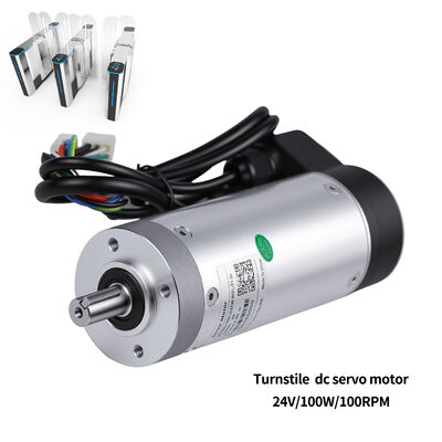 59 мм фланцевый 24V DC 100W низкотемпературный устойчивый интегрированный сервомотор передач, 23Nm Максимальный крутящий момент, 2400-линейный кодировщик, для скоростных воротов поворотника